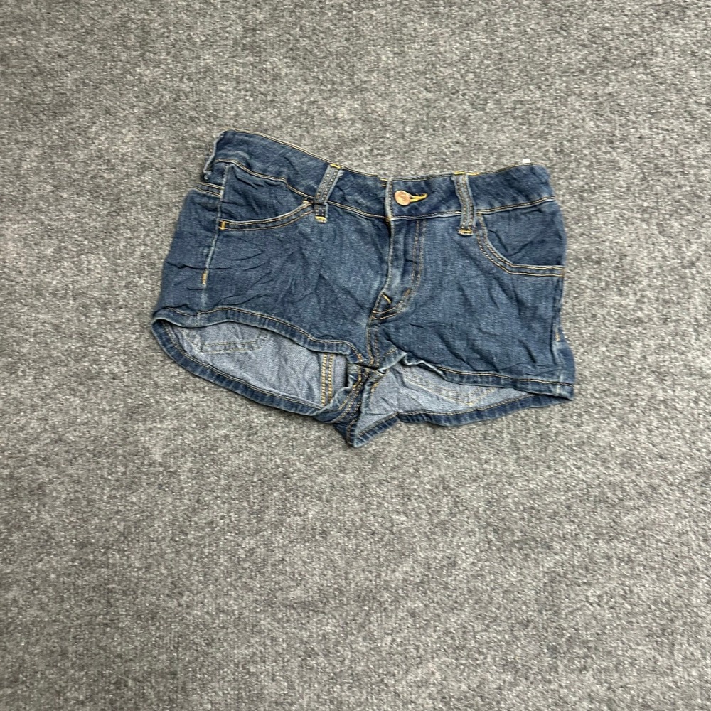 H&M DIV Shorts Womens Size 4 Blue Viscose Blend Mini Casual Denim Summer